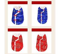 Werse 2018 New Tang clothes, big dog clothes, autumn winter clothes - Little blessing blue - XL