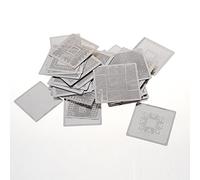 Werse 33pcs Directly Heat Rework BGA Reballing Stencil Template Set Soldering Tools