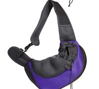 Werse Cat And Dog Travel Portable Shoulder Bag Breathable Mesh Cloth Pet Backpack - Purple - S(24 * 22Cm Inside)