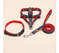 Werse Cowboy Chest Strap Dog Leash - Red Three-Piece - L