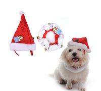 Werse Pet Christmas Supplies/Halloween Ribbon/Christmas Hat Scarf - Bell Collar Cap - S