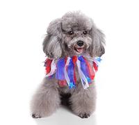 Werse Pet Christmas Supplies/Halloween Ribbon/Christmas Hat Scarf - Blue+White - L