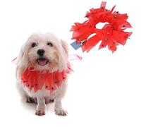 Werse Pet Christmas Supplies/Halloween Ribbon/Christmas Hat Scarf - Red - S