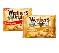 Werther's Original 2 kg Sharing Bags Bundle: 1 kg Creamy Filling Sweets & 1 kg Cream Candies, Gluten-Free & Vegetarian, Individually Wrapped Treats