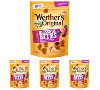Werther's Original Caramel Blissful Bites, Caramel Indulgence With Fruity Blueberry Flavour, Vegetarian, 140 g (Pack of 4 Bags)