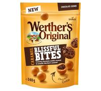 Werther's Original Caramel Blissful Bites, Sweet Caramel With Cookie Crunch Flavour, Vegetarian, 140 g (Pack of 1)