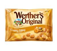 Werther's Original Creamy Filling Sweets, Smooth Caramel Center Delight, Gluten-Free & Vegetarian, 1 kg Sharing Bag
