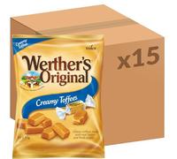 Werther's Original Creamy Toffees, Soft & Creamy Toffees, Gluten-Free & Vegetarian, 135 g (Pack of 15 Bags)