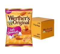 Werther's Original Soft Caramels, Classic Chewy Caramel Sweets, Perfect for Sharing, 125 g (Pack of 18)