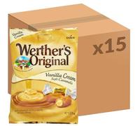 Werther's Original Vanilla Cream Soft Caramels, Individually Wrapped, Smooth & Creamy Treats, 125 g (Pack of 15)