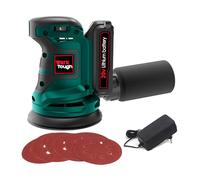 Wertough 20v Cordless Random Orbital Sander Low Noise DIY Tools with 2.0A Battery and Fast Charger Home Improvment - Green