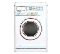 WERTSW Powdered Laundry Detergent Container with Lid,Washing Powder Storage Tin with Scoop,Large Capacity Washing Machine Modeling with Perspective Window for Storage, default