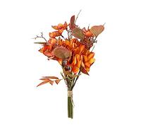 WERTSWF Autumn Bouquet Artificial Plumeria Bunch Decorative Flower Real Touch for Fall Thanksgiving Vase Decor,DIY Floral Arrangements