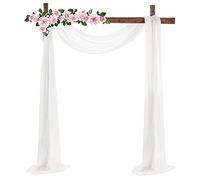 WERTSWF Wedding Arch Drapes Chiffon Fabric Draping Curtain Sheer Backdrop Valance for Reception,Swag,Ceiling,Wedding Table Chair,70 x 550cm