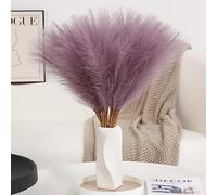 Wertuirk 60pcs Purple Pampas Grass - 24 Inch Small Faux Pampas Grass Decor, Artificial Pompas Floral for Vase Filler, Table Centerpieces, Kitchen and House Decor (Purple)