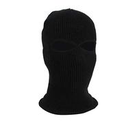 werty Men Women 2-Hole Knitted Ski Mask Balaclava Hat Winter Solid Color Full Face Cover Neck Gaiter Outdoor Cycling Windproof Helmet Lining Beanie Cap