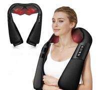 WERTYI Neck and Shoulder Massager with Heat, Deep Tissue Shiatsu 3D Kneading Massager for Neck, Back, Waist and Leg, at Home and Office, Mothers Day Gifts & Birthday Gifts (Black)