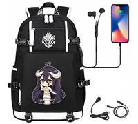 WERUN Overlo-rd Anime Laptop Backpack, Shoulders Bag, School Bag with USB Charging Port-E||1 Piece
