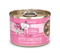 Weruva Cats in The Kitchen, Kitty Gone Wild with Wild Salmon Au Jus Cat Food, 6oz Can (Pack of 24)
