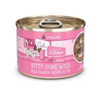 Weruva Cats in The Kitchen, Kitty Gone Wild with Wild Salmon Au Jus Cat Food, 6oz Can (Pack of 24)