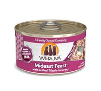 Weruva Classic Cat Food, Mideast Feast with Grilled Tilapia & Whole Meat Tuna in Gravy, 3oz Can (Pack of 24)