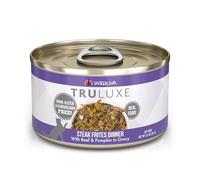 Weruva TruLuxe Cat Food, Steak Frites Dinner with Beef & Pumpkin in Gravy, 3oz Can (Pack of 24), Purple