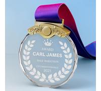 WERWAES Personalised Medals For Children And Adults With Gift Box | Custom Text And Logo | Gold Silver Bronze Sports Day Winners Medals For School Competitions Events (Bronze)