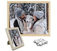 WERWAES Personalised Puzzle Photo Frame Custom Puzzle 35,70,120,200,300,500,1000 Pieces Puzzle for Adults Kids Non-Toxic Inks Print Puzzle No Glare Christmas Games Fun Indoor Activity(Puzzle+Frame)