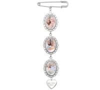 WERWAES Wedding Bouquet Photo Charms, Personalized Photo Memory Accessories, Wedding Gift for Bride Mother Father, Personalised Picture and Text