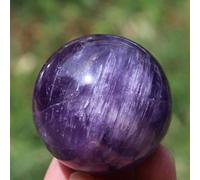 WERWER 1 Pcs 40mm Natural Dream Amethyst Crystal Sphere Ball Orb Gem Stone Home Decoration