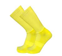 WERWER Non-slip Silicone Cycling Socks Bicycle Racing Aero Socks Outdoor Running Sport Socks Basketball socks (Color : Yellow, Size : For adults)