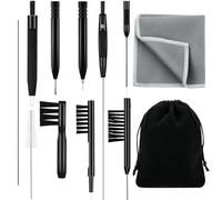 Werwing 12-Piece Hearing Aid Cleaning Kit - Professional Earbud Cleaning Tool Set with Magnet, Wax Loops & Velvet Bag - Hearing Aid Accessories and Supplies for Daily Care