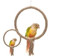 Werwing 2 Pcs Bird Toys - Rope Swing & Climbing Perch Set for Parakeets, Parrots & Small Birds - Easy Install, Health - Promoting