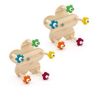 Werwing 2 PCS Bird Toys - Rotating Wooden Ferris Wheel Perch - Ideal for Parakeets, Parrots & Small to Medium Birds - Fun, Safe & Functional