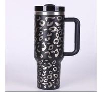 Werwing 40oz Leopard - Print Insulated Stainless Steel Tumbler with Straw & Lid ，Ideal for Car, Outdoor, Travel & Gift Giving