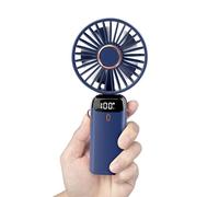 Werwing 5-in-1 Aroma Cooling Station - 5-Speed USB Desk/Neck Fan with Phone Holder, 3000mAh 12H+ LED Display (Blue)