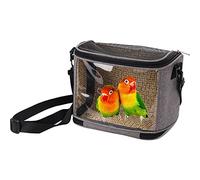 Werwing Bird Travel Cage Carrier Backpack - Durable Canvas & Breathable Design for Parakeets, Conures & Small Birds | Portable, Multi-Purpose Carrier with Clear View Window