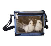 Werwing Bird Travel Cage Carrier Backpack - Durable Canvas & Breathable Design for Parakeets, Conures & Small Birds | Portable, Multi-Purpose Carrier with Clear View Window