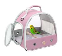 Werwing Bird Travel Cage Carrier Backpack - Portable Bird Cage for Parrots, Parakeets & Small Birds | Clear View Windows, Removable Perch & Mat