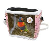 Werwing Bird Travel Cage Carrier - Portable Transpet Backpack for Parrots, Parakeets & Small Birds | Detachable, Breathable Design with Clear PVC Window