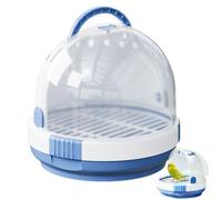 Werwing Bird Travel Cage Carrier - Transparent, Locking Parrot Cage with Perch | Lightweight & Breathable Carrier for Budgies, Cockatiels & Small Birds