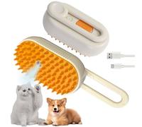 Werwing Cat Steam Brush with Spray & Fluffy Mist - 3-in-1 Pet Grooming Comb for Shedding, Massage & Deep Cleaning | Silicone Hair Remover for Dogs, Cats & All Furry Pets