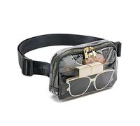 Werwing Clear Fanny Pack for Women - Stadium Approved Water-Resistant Belt Bag with Adjustable Strap, Crossbody Waist Pack for Concerts, Running & Travel, Cute Transparent Purse (Black)