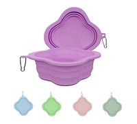 Werwing Collapsible Dog Bowl 2-in-1 | Portable Travel Water & Food Dish with Slow Feeder Design | Foldable, Non-Spill Bowl for Hiking, Camping & Daily Walks