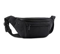 Werwing Crossbody Fanny Pack for Women & Men - Large Capacity Waterproof Belt Bag, Adjustable Sling Waist Pack for Running, Travel, Cycling, Easy Carry Any Phone,Wallet (Black)