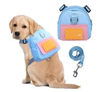 Werwing Cute Dog Backpack Carrier - Lightweight Pet Harness with Built-In Waste Bag Holder, Adjustable Chest Strap & Spacious Zipper Compartment for Small Puppies Daily Walks