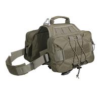 Werwing Dog Saddle Bag Backpack - Adjustable Hiking/Camping Harness for Medium & Large Dogs with Expandable Side Pockets, Durable 900D Nylon & Zippers