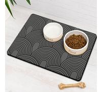 Werwing Eco-Friendly Pet Feeding Mat - 12"x20" Absorbent Dog Bowl Mat for Floors, Waterproof Quick-Dry Non-Slip Cat/Dog Placemat