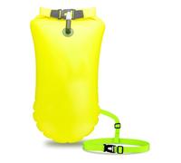 Werwing Floating Dry Bag Backpack: High-Visibility Swim Safety Buoy for Open Water, Triathletes & Kayakers (Bright Yellow)