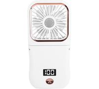 Werwing Handheld Fan with Digital Display, Foldable Phone Stand & 3000mAh USB Power Bank, 3-Speed Portable Cooling Device, Ultra-Quiet 36dB for Indoor/Outdoor Use (White)